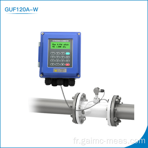 Capteur de débit d&#39;eau à ultrasons à pince RS485 pour tuyau en PVC